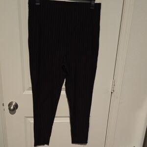 Forever 21 Black and Maroon Striped Pants